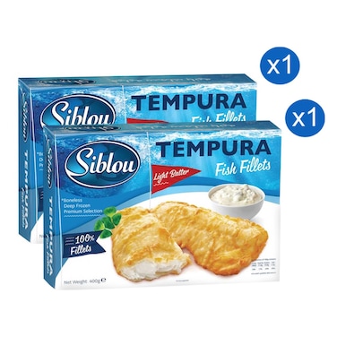 Siblou Tempura Fish Fillets 400g Pack of 2