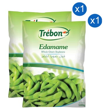 Trebon Edamame Whole Green Soy Beans 500g Pack of 2