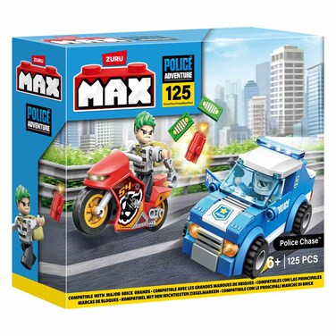 زورو ماكس لعبة بناء مكعبات مطاردة الشرطة 125 قطعة