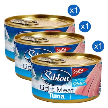 سيبلو لحم تونة خفيف صلب في الماء 160 غرام حزمة من 3