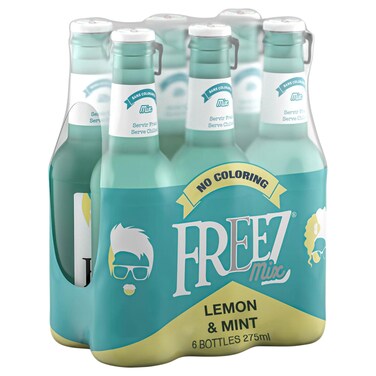 Freez Mix Carbonated Flavoured Drink Lemon and Mint 275ml Pack of 6