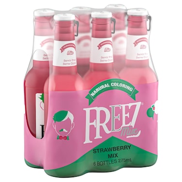 Freez Mix Carbonated Flavoured Drink Strawberry Mix 275ml Pack of 6