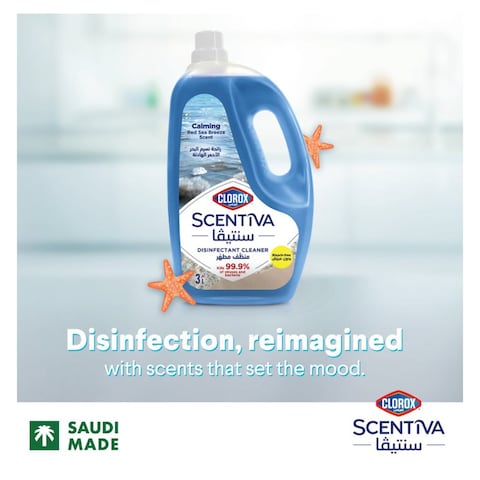 Clorox Disinfectant Cleaner, Calming Red Sea Breeze Scent, 3L