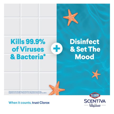 Clorox Disinfectant Cleaner, Calming Red Sea Breeze Scent, 3L