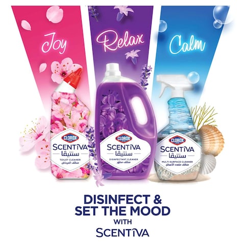 Clorox Disinfectant Cleaner, Calming Red Sea Breeze Scent, 3L