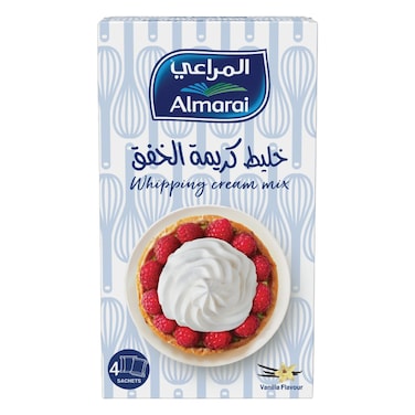 المراعي خليط كريمة الخفق بنكهة الفانيليا، 140 غرام