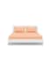 3-Piece Fitted Sheet With Pillowcases Set cotton_blend Peach 150 x 200cm