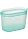 Zip Top Reusable Silicone Food Storage Dish Bag, 16 oz Capacity, Small, Teal