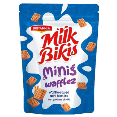 Britannia Milk Bikis Minis Wafflez Waffle Styled Mini Biscuits, 200g