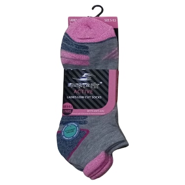 SportzFit Active Ladies Low Cut Terry Socks Assorted, Size 5-9.5, 3 Pairs