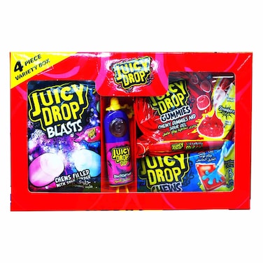 Bazooka Juicy Drops Chews 4 Variety Pack, 221g