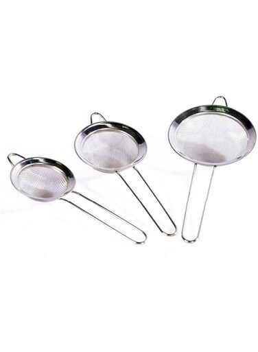 Dubai Gallery Set Of 3 Tea Strainer Steel Standard