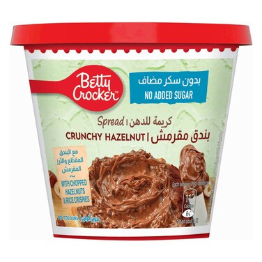 Betty Crocker Crunchy Hazelnut Spread, No Added Sugar, 200g