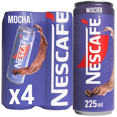 نسكافيه مشروب قهوة  موكا، 225 ملل حزمة من 4