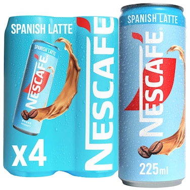 نسكافيه مشروب قهوة  لاتيه إسباني، 225 ملل حزمة من 4