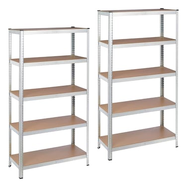 Galvanize Steel Metal Shelf 180x90x40cm, 175kg Load Capacity