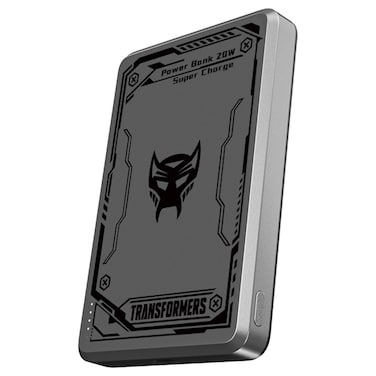 Transformers Super Charge TF-D02 Magnetic Wireless Power Bank, 10000mAh, Grey