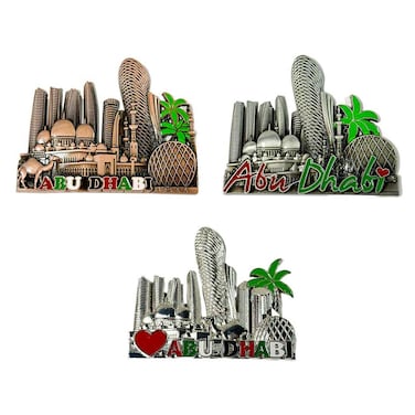 Ajooba UAE Abu Dhabi Landmark Souvenir Magnet, Assorted