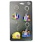 Ajooba UAE Silicone Keyring Set, 4 PCS