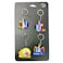 Ajooba UAE Dubai Souvenir Silicone Keyring Set, 4 PCS, Assorted