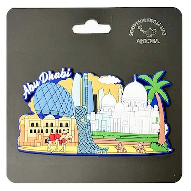 Ajooba UAE Dubai Landmark Big Silicone Souvenir Magnet, Assorted