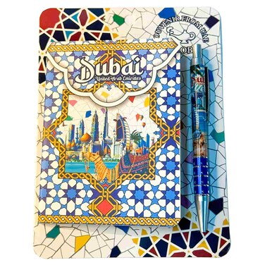 أجوبا الإمارات العربية المتحدة مفكرة تذكارية مع قلم