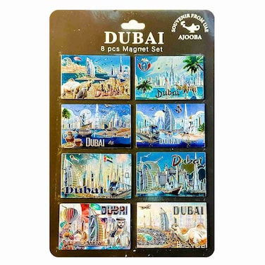 Ajooba Dubai Souvenir Magnet Set, Assorted Designs