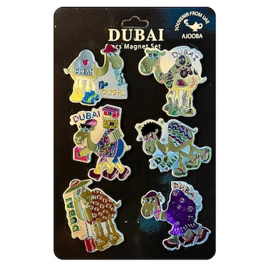 Ajooba UAE Dubai Camel Souvenir Magnet Set, 6 PCS
