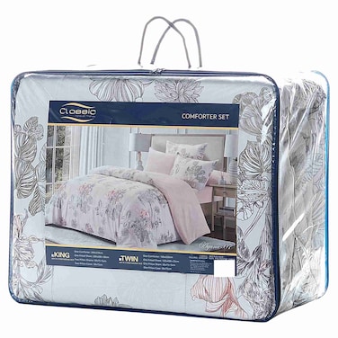 Classic Ayana 07 Floral King Comforter Set, 260x230cm, 6 PCS