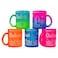 AJ UAE Dubai Transparent Souvenir Mug with Landmark Design, Assorted