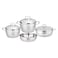 Astra Ron, 7 Pcs Stainless Steel Cookware Set, Silver