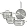 Alfa Ron, 7 Pcs Stainless Steel Cookware Set, Silver