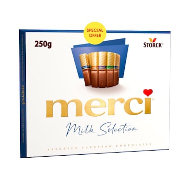 Merci Milk Selection Assorted European Milk Chocolates Gift Box, 250g