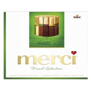Storck Merci Finest Collection Assorted Crispy Almond Chocolates, 250g