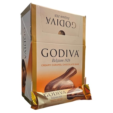 Godiva Creamy Caramel Chocolate Bar, 35g Pack of 24