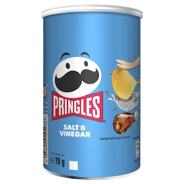 Pringles Salt and Vinegar Potato Chips, 70g