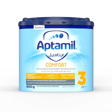 Aptamil Comfort 3 Growing up Formula Milk, Stage 3 from 1-3 Years, 400g