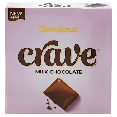 Gandour Crave Crisp Milk Chocolate Bar, 32g Pack of 12