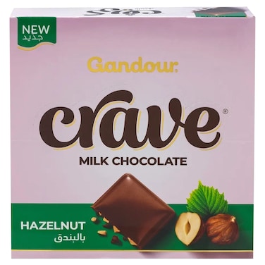 غندور كريف كريسب لوح شوكولاته الحليب بالبندق 32 غرام ، حزمة من 12
