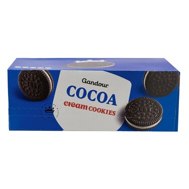 Gandour Cocoa Cream Cookies with Vanilla Cream, 38g Pack of 12