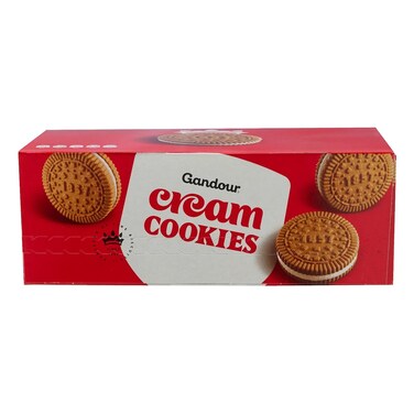 غندور كوكيز بالكريمة مع كريمة الفانيليا، 38 غرام، حزمة من 12