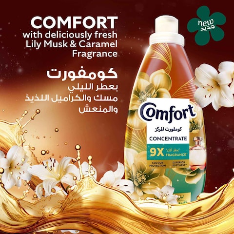 Comfort  Concentrate Fabric Softener,  Lily Musk &amp; Caramel, 1.4L