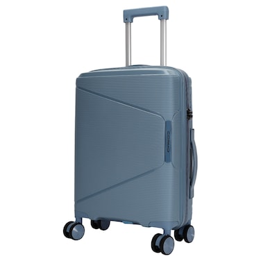 Cosmo Icon 8 Wheel Luggage Hard Trolley, Light Blue, 50cm
