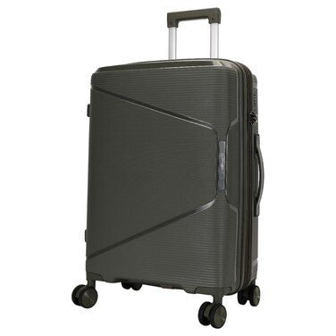 Cosmo Icon 8 Wheel Luggage Hard Trolley, Olive Green, 60cm