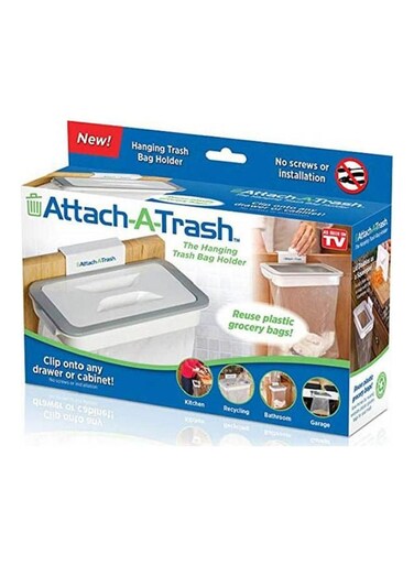 A Trash Hanging Trash Bag Holder White