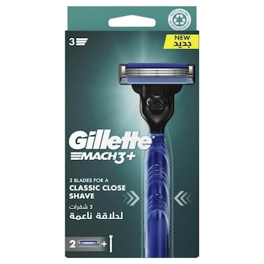 Gillette Mach3+ Razor and Cartridges 2 Blades
