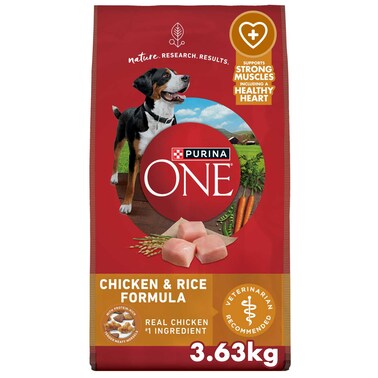 Purina ONE Chicken &amp; Rice Formula, Dog Food, 3.63kg
