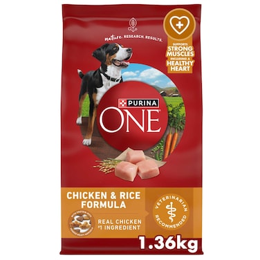 بورينا وان طعام الكلاب بتركيبة الدجاج والأرز، 1.36 كغ