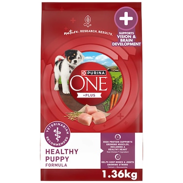 Purina ONE Plus Healthy Puppy Formula, Dog Food, 1.36kg