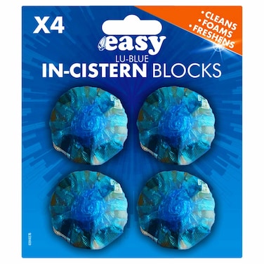 Easy Lu-Blue In-Cistern Toilet Blocks 4 Blocks, 38g